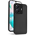 Jkobi Back Cover Case for Vivo iQOO Z6 Pro (Textured Grip Design | Camera Protection | Slim and Light Weight | Soft Touch and Feel | Black)