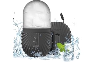 GLAUSTALOS Ice Roller Visage, Facial Ice Face Roller, Glace Visage Roller de Visage, Ice Face, Convient aux Yeux, au Visage, Rétrécit Les Pores, Réduit Les Poches (Coquillages Noirs)