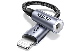 UGREEN Lightning to 3.5mm Headphone Jack Adapter [MFi Certified] iPhone Earphone Aux Mic TRRS Car Audio Dongle Compatible with iPhone 14 Pro Max 13 12 11 XR XS X 8 7 SE, iPad Pro/Mini, Headset (Grey)