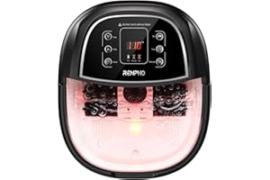 RENPHO Foot Spa and Massager with Heater, Gifts for Women, Foot Spa with Auto Roller, with 3 Modes Massage, Adjustable Timer and Temperature, Black + White