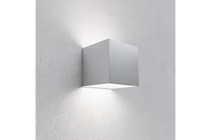 NUOVA GERMANY Applique Cubo a LED IP65 per interno/esterno 12W Regolabile 1000lumen Moderno Alluminio (Bianco, Luce Fredda 6000K)