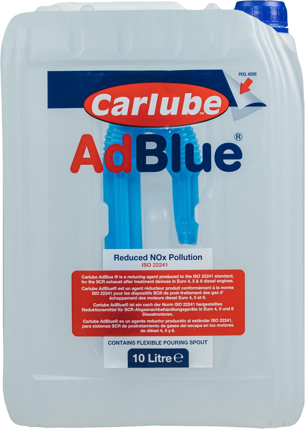 Carlube Adblue - Boquilla de vertido integrada para Coche y camión, 10 litros