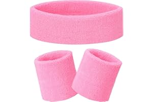 ‎BECELLEN Becellen Set of 3 Sweatband Sports Headband Bracelet Set for Exercise Basketball Men and Women