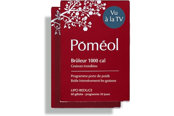 Brûleur de Graisse Puissant & Efficace 1000 Cal ǀ Complément alimentaire Minceur ǀ Programme Perte de poids ǀ Brûleur 1000 ǀ Graisses, Calories et Ventre ǀ Formule brevetée ǀ POMÉOL ǀ 60 jours