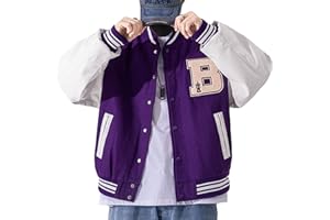 Moshtashio Giacca Uomo da Baseball Varsity Jacket Vintage Cappotto Unisex Lettera Felpa Motociclista Giubbotto da Coppia