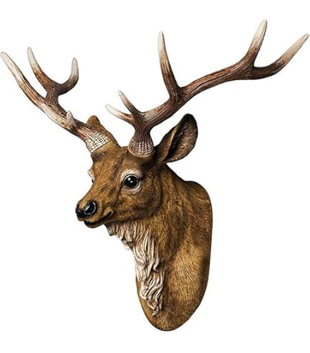 Decorazione Parete Testa Di Cervo Mojawo - Corna Bronzo, 30 Cm