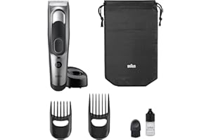 Braun Máquina Cortar Pelo Profesional, Cortapelos Hombre con 17 Ajustes de Longitud y Base de Carga, HC 5090, Negro