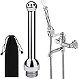 Shower Enema Douche Nozzle Shower Handheld Cleaning System Attachments Set with 3 Holes + Velvet Carry Bag,for Men and Women Health Care