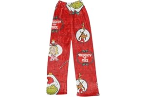 HGWOPGASD Hiver Pyjama de Noël pour Femme - Pantalon en Flanelle Confortable - Vêtements de Nuit de Détente avec Imprimés de Noël - Pyjama Laid