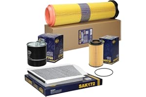 SCT Germany Inspektionspaket Wartungspaket Filterset 1 x Luftfilter 1 x Innenraumfilter mit Aktivkohle 1 x Ölfilter 1 x Kraftstofffilter