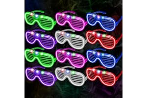 LUMOUS LMS Led Glasses Party, Unisex Flashing Led Glowing Glasses Party Supplies, Light Up Shades Event, Raves, Concert, Christmas, Birthday Party, New Year Glasses