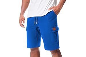 Suwangi Short Sport Cargo Homme Pantalon Coton Running Bermudas Pantalon Court Décontracté D'été avec Poches