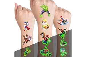 JSAN Tatouage, 180 + autocollants lumineux pour enfants, style mixte, tatouages pour filles, garçons, petits cadeaux d'anniversaire d'enfants