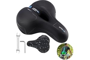TYAFZZN Cloud Comfort Pro 2.0 Bicycle Saddle, Comfortable Soft Memory Foam Ergonomic Shock Absorbing Breathable Bicycle Saddle, City Bike Saddle, Mountain Bike Saddles with Suspension for Men, Women, Children
