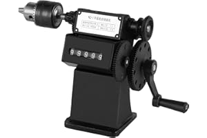 MXBAOHENG NZ-1 Manuelle Wickelmaschine 0-99999 Elektrischer zählender Spulenwickler mit Spannzange 1,5-13mm Zweireihige Spulenwickelmaschine für Draht/Spulen/Kupfer Kabel zum Zählen und Wickeln
