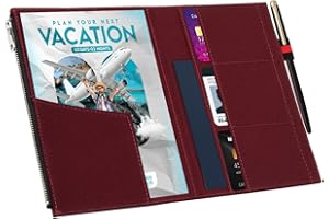 Wanderings Etui Na Zamek Z Kieszonkami Na Karty – Akcesorium Do Notatników Podróżnych – Format A5 – 14 x 21 cm / 5,25" x 8,25" – Trwałe Etui Z Bawełny 100% Dla Planerów I Notesów