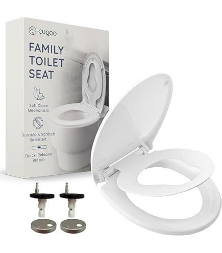 Family Toilet Seat, Toilet Seat With Magnetic Child Seat, Fall Brake And Adjustable Hinge - View #4