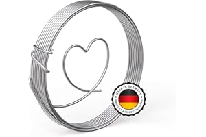 Sersch 12X Meter Basteldraht Aluminiumdraht zum basteln von Schmuck, Draht-Schriften und Figuren super Halt und sehr flexibel langlebiger und hochwertiger Aludraht