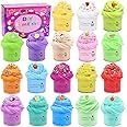 SHAHNARO 18 Packs Slime Kit for Kids, Cloud Butter Fluffy with Charms 3 4 5 6 7 old age, for kids boys and girls, Ideal for Party Favors & Birthday Gifts