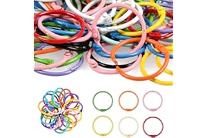 BDEPSTR 20 pezzi Anelli di Rilegatura Colorati, Plastica Libro Anelli Portachiavi, Anelli per rilegatura ad anello Per DIY Scrapbooking, Portachiavi, Album Documenti, et