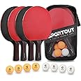 Tischtennis Set Komplett - 2 Schläger + 3 Bälle Für Anfänger & Profis