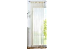 Gardinenbox Fadengardine »Shanghai« HxB 230x100 cm Creme Lurex mit Tunneldurchzug Schimmernd Vielseitig Modern Praktisch 20305N