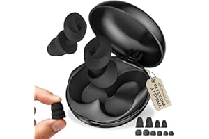 KIZUNAE Tapones Oidos Ruido Dormir | Tapones para Dormir | Tapones Oidos Cancelacion De Ruido con Espuma Reutilizable+Silicona 2en1. Tipo Ear Plugs For Sleeping Loop. Tapones Dormir Kit Viaje Accesorios Loop