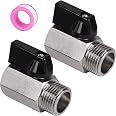 Valvola a sfera in ottone spinato, 3/8 '' BSP filettatura maschio in ottone valvola a sfera Mini valvola a sfera in ottone connettore giunto rame raccordo accoppiatore adattatore acqua, aria (4PCS
