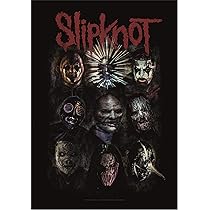 Heart Rock Licensed Slipknot Flag - Oxidised, Fabric