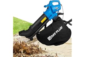 7SEVENJOKERS Leaf Blower 3500W Garden Blower Electric Garden Vacuum Hoover Mulcher Shredder 3 in1, Lightweight Garden Tidy Cleaner with 35L Vac Bag for Blowing Vacuuming Shredding Leaves, 10:1 Shredding Ratio