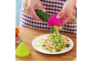 YITAIYUAN Wekold Spiralizer Verdura Spaghetti Affettatrice Vegetale Palmare Taglierina a Spirale a Mano per Carota, Cetriolo, Patate, Zucca, Zucchine, Spaghetti con Cipolla e Verdure