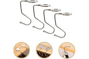 JIANYH 4pcs Bag Hooks for Table, Bag Hooks for Table, Bag Hook S typ Portable Handbag Holder Hanger, Handbag Hook Holder Hand, Lightweight & Stylish Handbag Storage Decor Table Hook