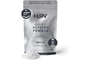 HSN Glicina en Polvo | Sabor Dulce (Naturalmente) 1Kg | 100% Pura Glicina - Glycine Powder - Sin Añadidos ni Excipientes | No Contiene Dosificador | No-GMO, Vegano, Sin Gluten