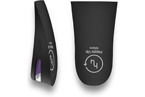 HU HAPPY UP MILANO Solette Rialzanti +3,5 cm, Alzatacco in poliuretano ed eco pelle, lavabili con air antishock colorato ed inserite in packaging Viola glitter