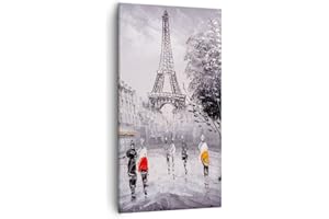 ARTTOR Lienzos decorativos 55x100cm Cuadro Sobre Lienzo Moderno Vertical Arquitectura París Eiffle francia Grande Dormitorio Cuadros Pared Imágenes Cuadros Decoracion Salon Wall Art Prints PA55x100-2961