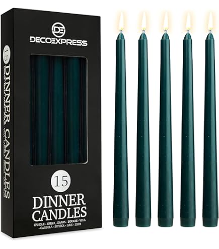 Pajoma Lot De 10 Bougies à Tige - Qualité Supérieure - Durée De Combustion : 5 Heures (rose Métallique