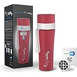 Laica Borraccia Filtrante In Acciaio, Rosso, 0.55 l