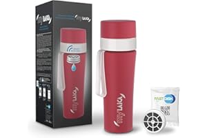 Laica Borraccia Filtrante In Acciaio, Rosso, 0.55 l, 1 Filtro