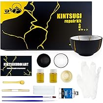 Kit Kintsugi Con Colla Dorata 50ml - Per Riparare Ceramiche Con Stile Giapponese - Foto 4