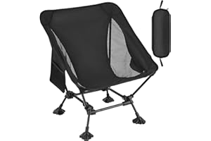 ‎ATEPA ATEPA Campingstuhl Faltbar Ultraleicht, Camping Stuhl 150 kg Kleines Packmaß, Klappstuhl Camping Tragbare mit Tragetasche, Campingstuhl Klappbar Leicht für Wandern Angeln Strand, 1/2 Pack