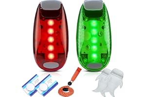 4Pack Kayak Lights with IPX8 Fish-shaped Waterproof Bag, Battery Operated Navigation Lights for Night Kayaking, Clip on for Paddle board, Pontoon Boat, Dinghy, Canoe, Jetski, Kayak Accessories-Amzonly