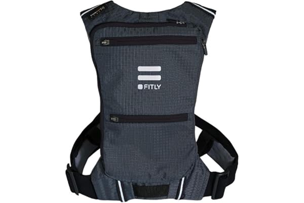 FITLY Minimalist Running Pack | Sac à Dos de Running Porte téléphone, Rangement, Ceinture Thoracique | Transport d'objets personnels | Matériel de Running Unisexe | Sac de Running léger