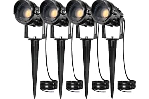 AHOTSUK trädgårdsbelysning utomhuslampor trädgårdsstakar elektrisk matning 7 W 12 V 24 V lågspänning landskapsbelysning IP66