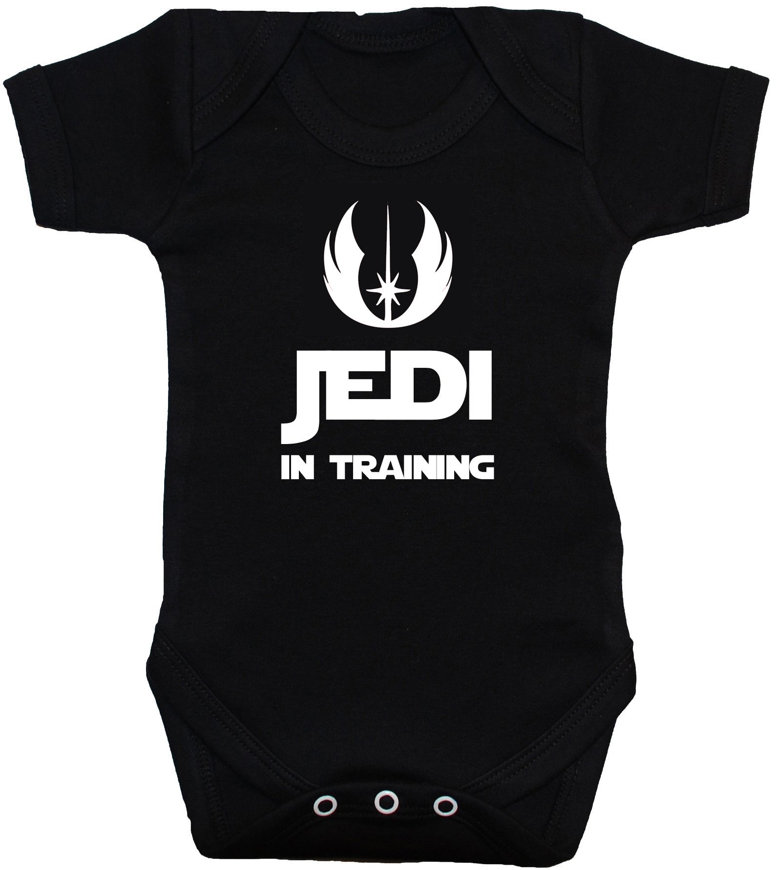 Acce-Products-Jedi-Baby-BodyStrampelanzugT-ShirtWeste-Star-Wars-Schwarz-012-Monate-Gr-6-12-Monate-Schwarz