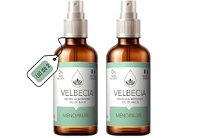 Velbecia® - Fleurs du Dr Bach Ménopause 50ml +1 OFFERT - SANS ALCOOL - Bouffées de chaleur, sommeil perturbé, sueurs nocturnes, irritabilité, sautes d’humeur - Spray Utilisation facile