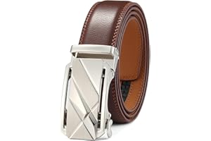 guvoosm Ceinture pour Homme en Cuir Véritable avec Boucle Automatique Largueur-3.5cm