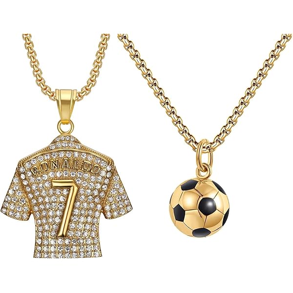 PROSTEEL Mannen voetbal hanger ketting, met ketting