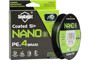 SeaKnight Nano II Series - Línea de Pesca Trenzada de 100 m/300 m, 4 hebras multifilamento de Polietileno, Pesca en Agua Dulce/Agua de mar, 7-15 Libras