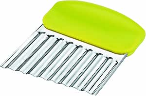 Ibili 729900 Coupe-légumes ondulé, Argent/Vert