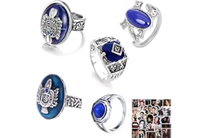 HJYZY 25 pcs Vampire Ring Fashion Vampire Diaries Daylight Walking Signet Damon's Ring Caroline Forbes Ring Elena Daylight Ring Sticker Set